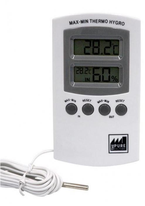 Digital Indoor Hydrometer Grow Tent Thermometer Thermostat with Humidity  Gauge